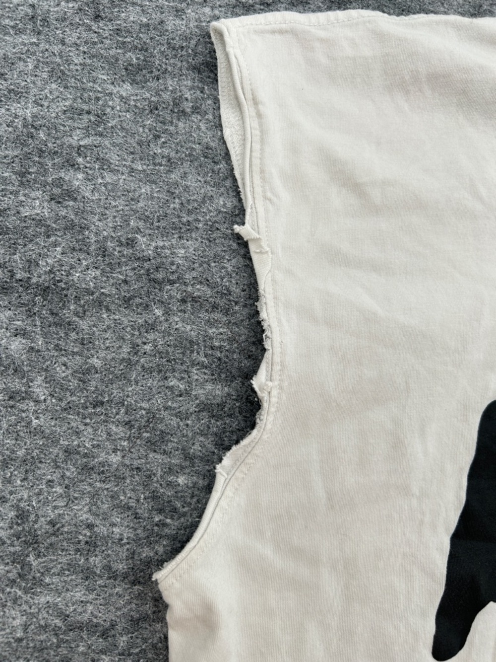 AllSaints Oversized Sleeveless Graphic Shirt White XL Men London Logo Distressed - Picture 8 of 10